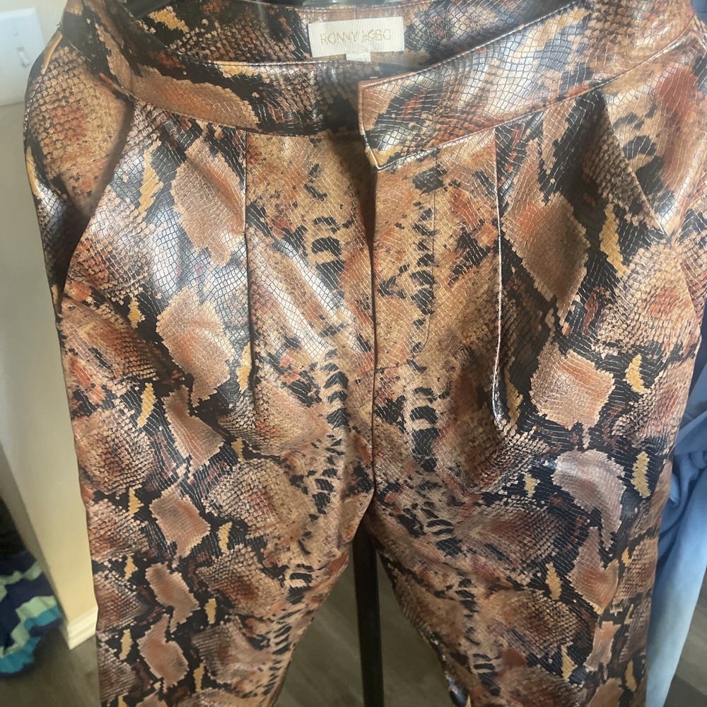 Rony Kobo Snake Print Pants Size Small - Picture 2 of 10